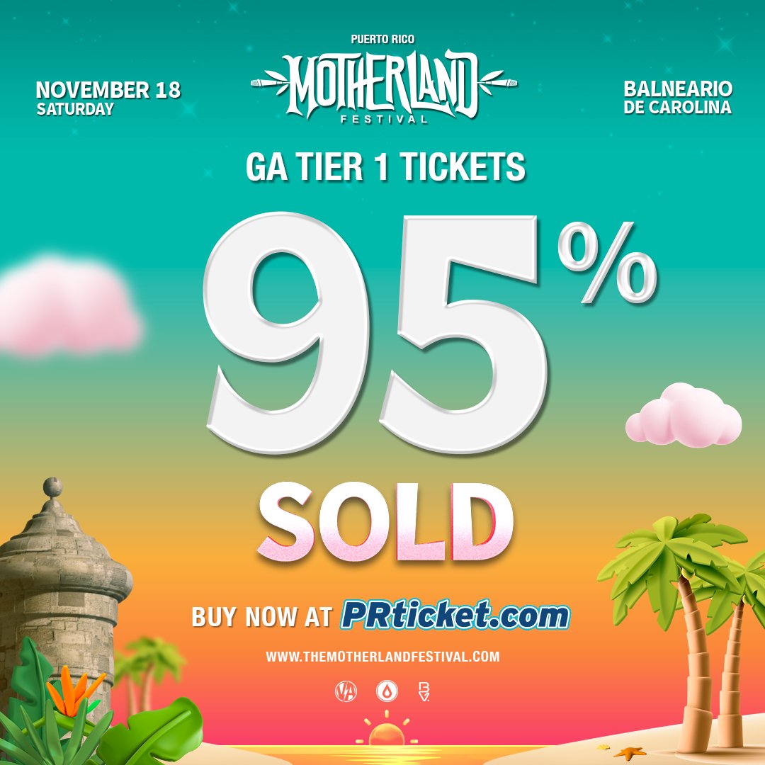 🚨Last Call 🚨

Hurry and grab your tickets before they sell out. There's only 5% left of GA Tier 1 tickets ⚡️🤩

Get you tickets 👇and experience The Home of Reggaeton 🔥
hive.co/l/motherlandm