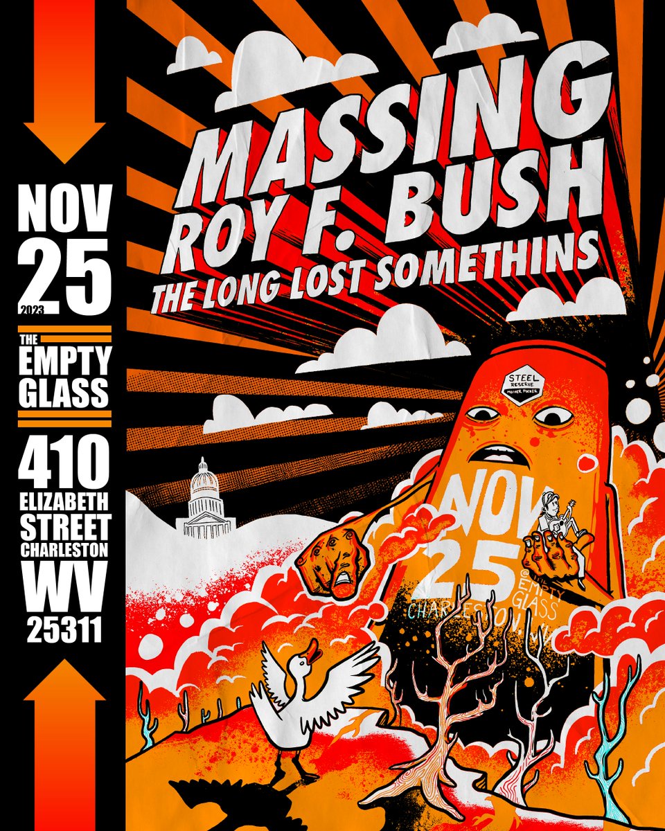 massing (@massing304) on Twitter photo 🚨🚨hot ass fuckin show alert for the charleston homies 🚨🚨
we're at <a href="/TheEmptyGlassWV/">The Empty Glass</a> on 11/25 with our bois <a href="/royfbush/">roy f. bush</a> and <a href="/lls_wv/">The Long Lost Somethins</a>
we're still waiting on the governor to sign off on our legal party certification, but rest assured, this is a goddamn party 🚨🚨hot ass fuckin show alert for the charleston homies 🚨🚨
we're at <a href="/TheEmptyGlassWV/">The Empty Glass</a> on 11/25 with our bois <a href="/royfbush/">roy f. bush</a> and <a href="/lls_wv/">The Long Lost Somethins</a>
we're still waiting on the governor to sign off on our legal party certification, but rest assured, this is a goddamn party