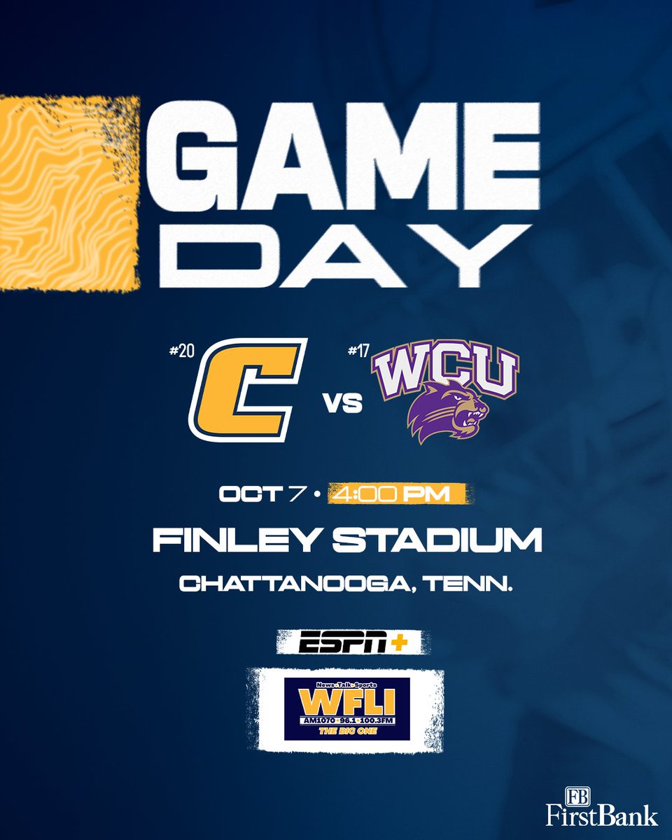 TOP 20 HOMECOMING BATTLE. FILL. FINLEY. 😈 🆚 #17 W. Carolina (4-1, 2-0 SoCon) ⌚️ 4:00 PM 📍 Finley Stadium 📺 ESPN+ ∙ bit.ly/3FpV3Lf 📻 WFLI ∙ bit.ly/3ZM3ARH 📊 bit.ly/3RNyHdG 📝 bit.ly/3ZRe3M0 🎟 bit.ly/3ibPLYn #GoMocs