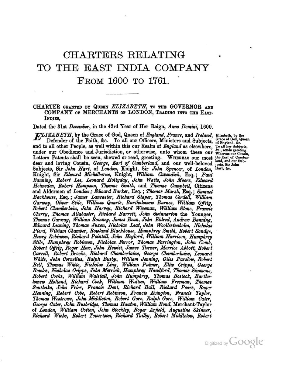 Our Islamic Law &amp; Colonialism special collection makes available hundreds of sources pertaining to colonial empires that ruled over Muslim societies, including the Charter to the East India Company. 

buff.ly/3F7tR3K