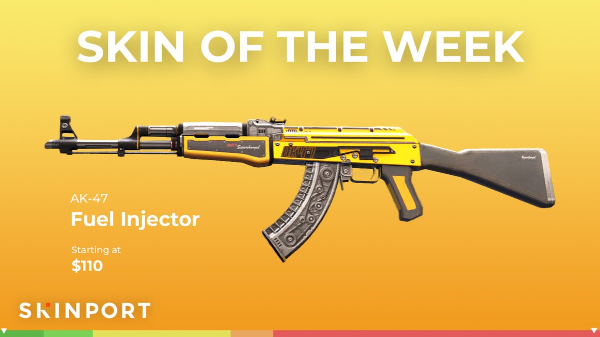 The AK Fuel Injector - starting at $110. A cool yellow and grey AK, which presents itself as a very good option for yellow or golden inventories. What do you think about it?