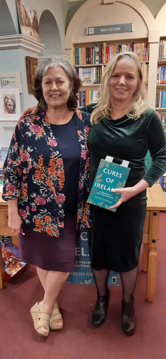 Just received these lovely photos from the launch of Cures of Ireland launch last week, this book has been so well received and no wonder! ✨ Pictured: Author Cecily Gilligan and guest speaker Bairbre Ní Fhloinn, Associate Professor of Irish Folklore, University College Dublin.