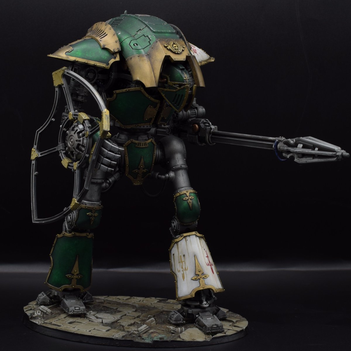TheRaceforTerra's tweet photo. House Vyronii Cerastus Knight Lancer finished!

#HorusHeresy #PaintingWarhammer #PaintingMinis #MiniPainting #ScaleModel https://t.co/L5jaMjRs5Y