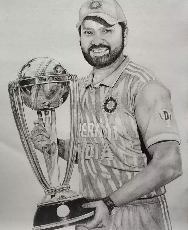 sketch of Indian Cricketer Virat Kohli . : r/drawing