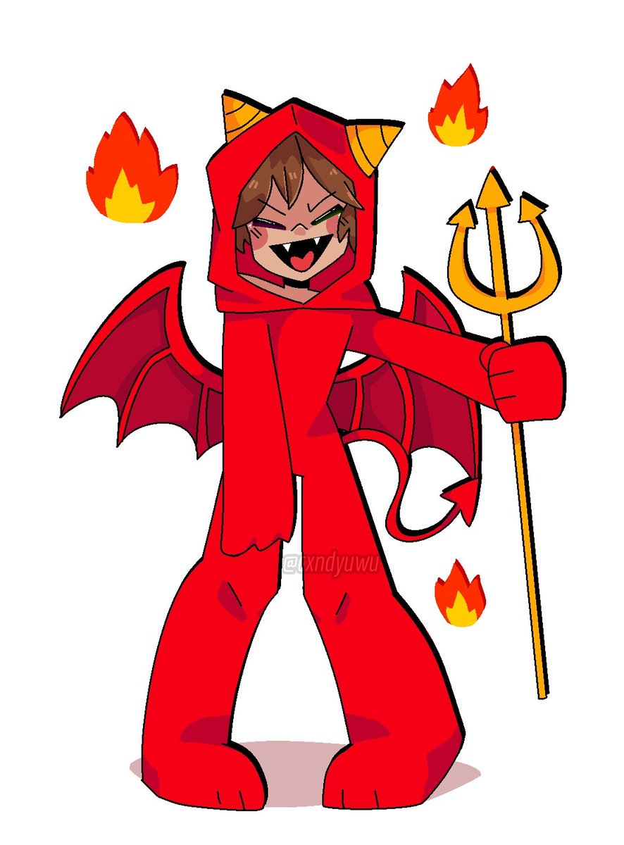 dia 6: raptor / demonio

rawr 😈🔥

#CoMPaSTober2023 <a href="/Raptorgamer_/">RaptorGamer</a>