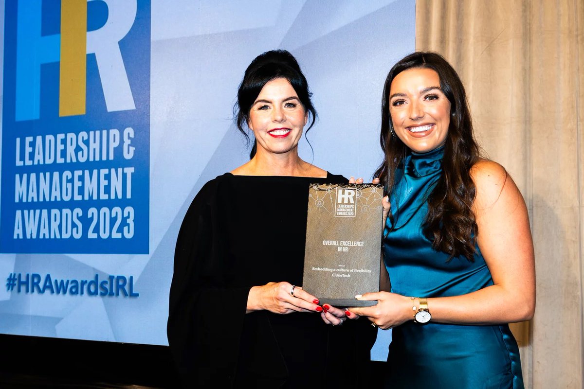 CluneTech's tweet image. CluneTech were absolutely delighted to be recognised at last night's @HRAwardsIRL 🥳 We were awarded Overall Excellence in HR and also won Best Flexible Working Strategy &amp;amp; Best Use of CSR in HR. Thank you to all of our team who made this achievement possible 🙌🏼🏆 #OneTeam