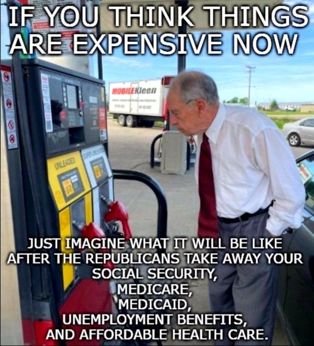 eileenvan55's tweet photo. Do you want to know why we’re paying more 4 gas
n food
Because the Republicans WANTS US TO
Every one of them voted AGAINST THE PRICE GOUGING BILL
The inept Republicans r doing this to get us mad at Pres Biden
ARE WE GOING TO LET IT HAPPEN
Hell NO VOTE BLUE 2024
#DemVoice1 #ONEV1 https://t.co/bzGSWRz8l9