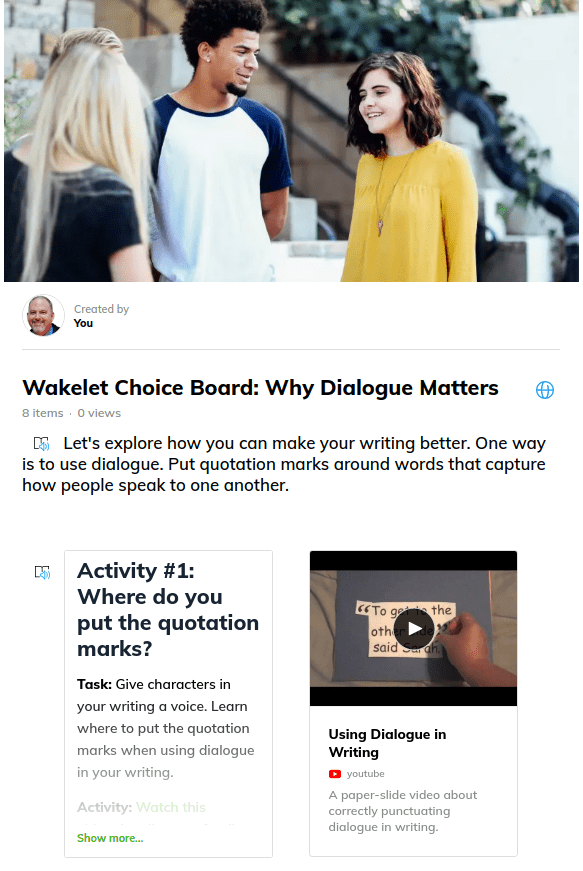 TCEA's tweet image. Need a CHOICE BOARD maker? Try @wakelet! 

sbee.link/jmhcgevr63 @tceajmg
#teaching #learning #edutwitter