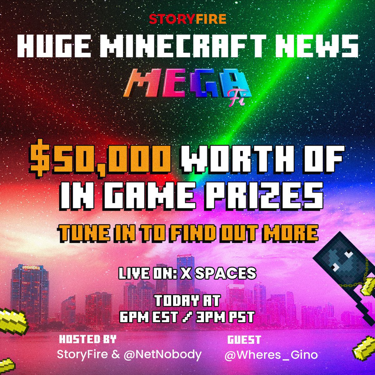 FlashySocialHQ's tweet photo. Tonight hosted by @NetNobody on X #spaces 6pm est. We have huge #metaverse news, updates on our #Giveaway and conspiracy chat with our guest @Wheres_Gino
You won’t want to miss it!!!
#minecraft #metaverse $poly #defi #gamefi #socialfi #megafi #budder #squid https://t.co/6W15M4SEHk