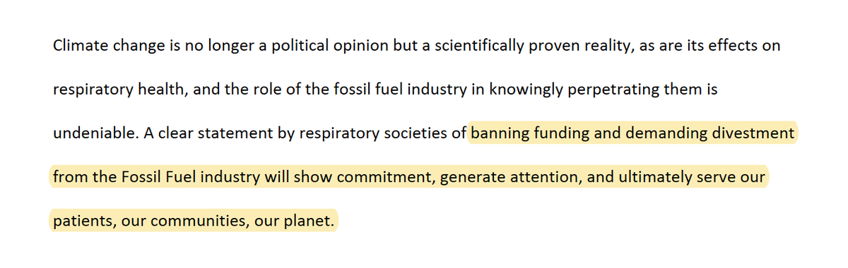 KaminskiMed's tweet image. Finally out!  "Fossil Industry and Respiratory Societies – Time for a Clear Stand" - a call to ban Fossil Fuel Industry ties &amp;amp; funding as we ban #BigTobacco. 
Read paper atsjournals.org/doi/10.1164/rc…  and 🧵 below
RT and amplify
#ClimateAction 
Kudos @LucillaPiccari @MichaelEMann!!!
