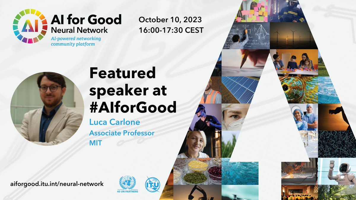 lucacarlone1's tweet image. I'm excited to speak at the United Nations AI for Good Global Summit on the topic of “Computer vision for the next generation of autonomous robots” next Tuesday (October 10) at 4pm CEST. Join us if you can: aiforgood.itu.int/event/computer…
@AIforGood #mitSparkLab #robotPerception