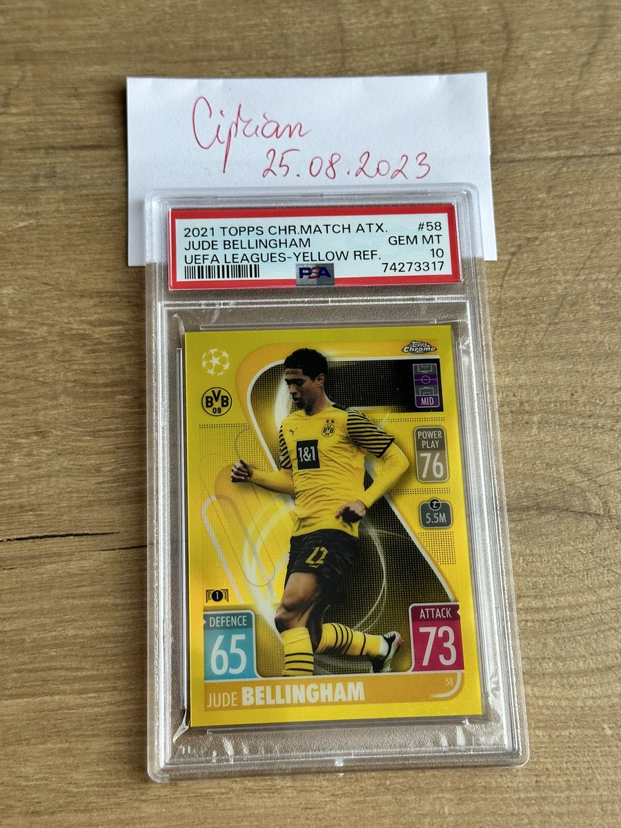 @jcutlersburner Jude matchattax Chrome, /75, PSA 10, $75 shipped