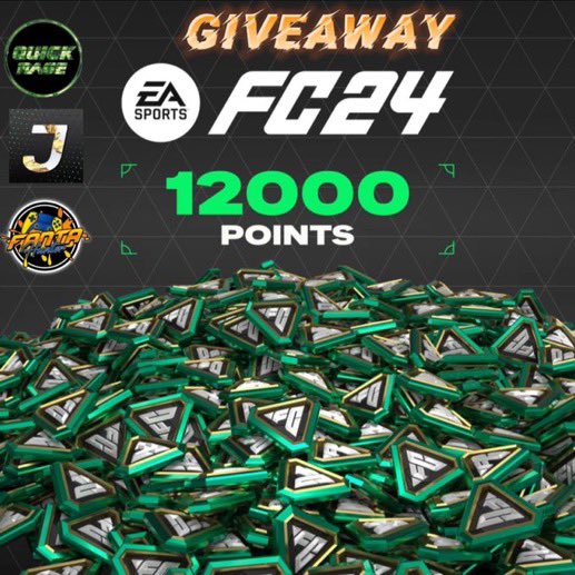 Quick_RageEAFC's tweet photo. 🚨  12,000 FC Points GIVEAWAY!   🎁

   To ENTER:  

1.) ❤️ + Repost                                   🍀 

2.) Follow  👇👇👇
                                                              🎁
@Quick_RageEAFC
@TrayJakkJones 
@FantaHunterHD                               🍀 https://t.co/Fw9tjYAVie