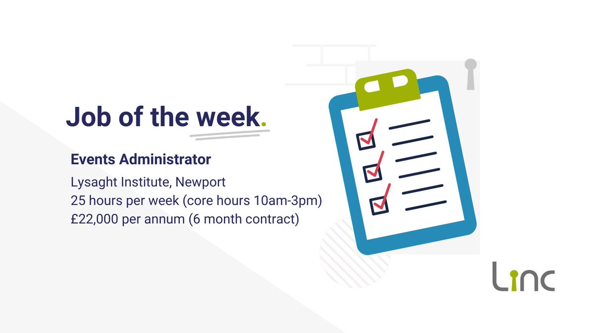 Linc_Cymru's tweet photo. Come and join one of Newport's most iconic venues as an Events Administrator 🥳

If you're an organised and friendly person with a passion for exceptional online and offline customer experience, this could be the perfect job for you. 

https://t.co/aSwJaDHJfw https://t.co/yS7org1Zt9