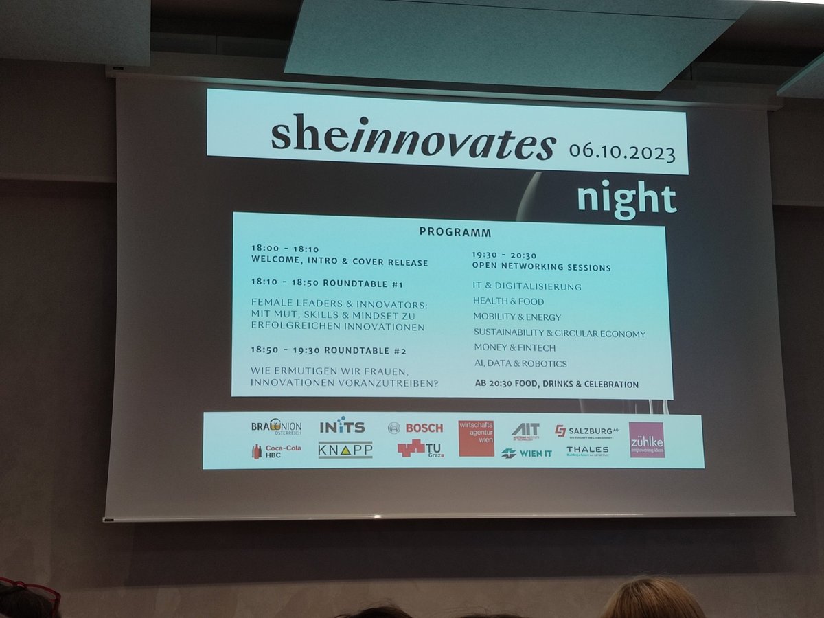 Representing @AITtomorrow2day at #SHEinnovates night in Vienna. Looking forward to interesting exchanges at Health & Food table #biores_AT