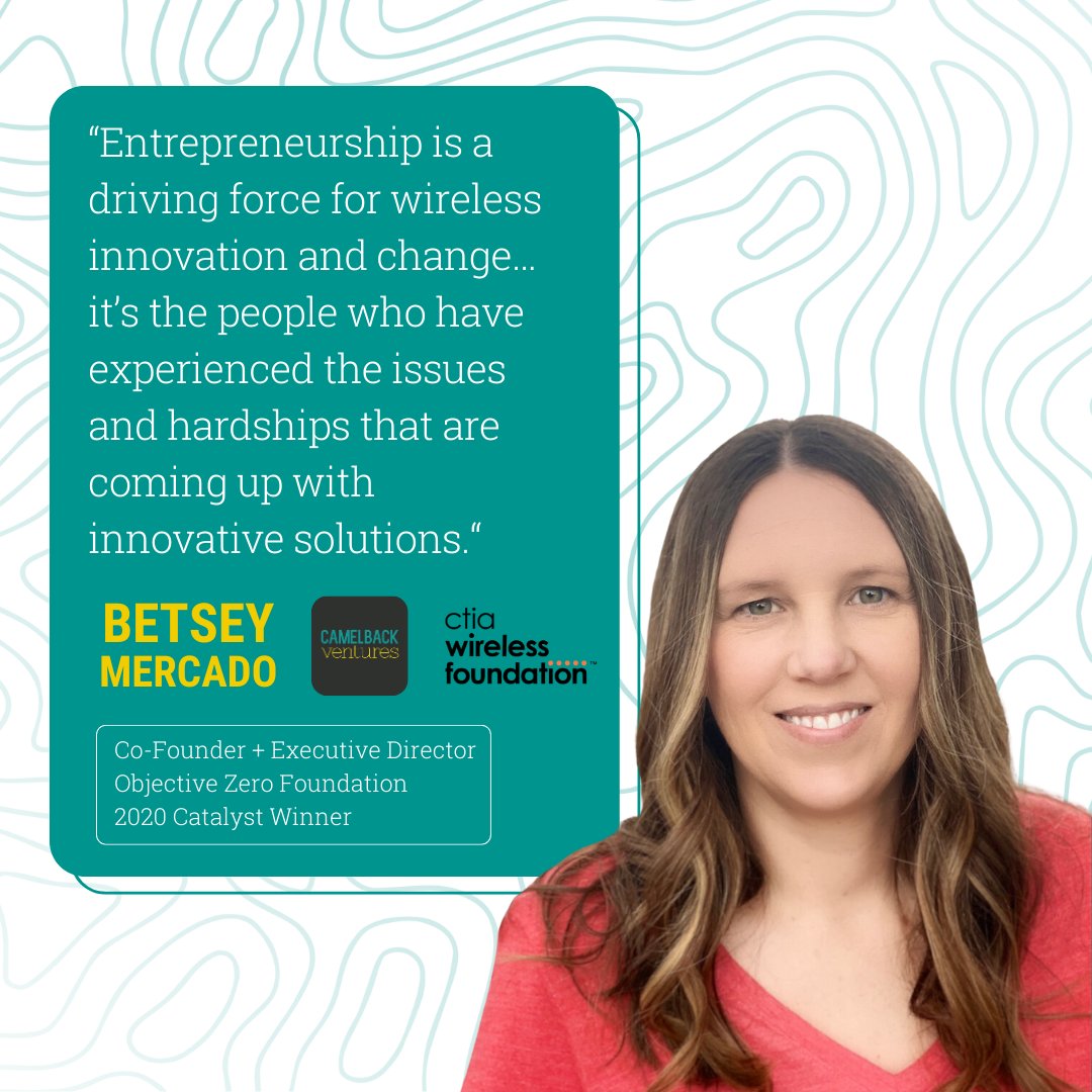 To @ObjectiveZeroFd Co-Founder Betsey Mercado, #EntrepreneurshipIs using wireless tech to connect the #veteran and military community to peer support and #mentalhealth resources. Join us and @WirelessFdn as we highlight changemakers embracing #TechForGood. camelbackventures.org/blog-posts/ent…