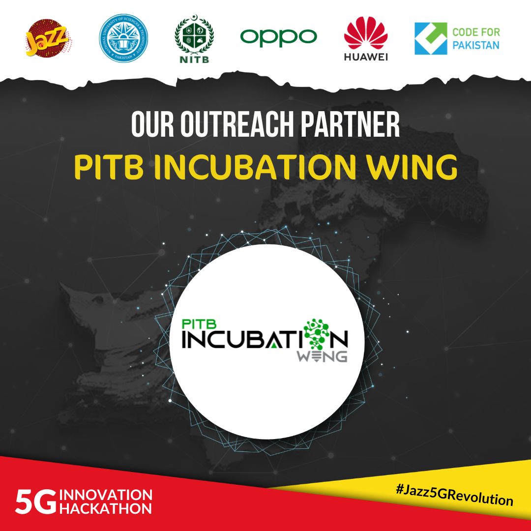 We're thrilled to introduce another outreach partner for the Jazz 5G Innovation Hackathon, <a href="/PITB_Official/">Punjab Information Technology Board</a>
Stay tuned for what promises to be a remarkable event! 🌐🚀

Visit here to apply today: bit.ly/jazz5grevoluti…

#Jazz5grevolution0