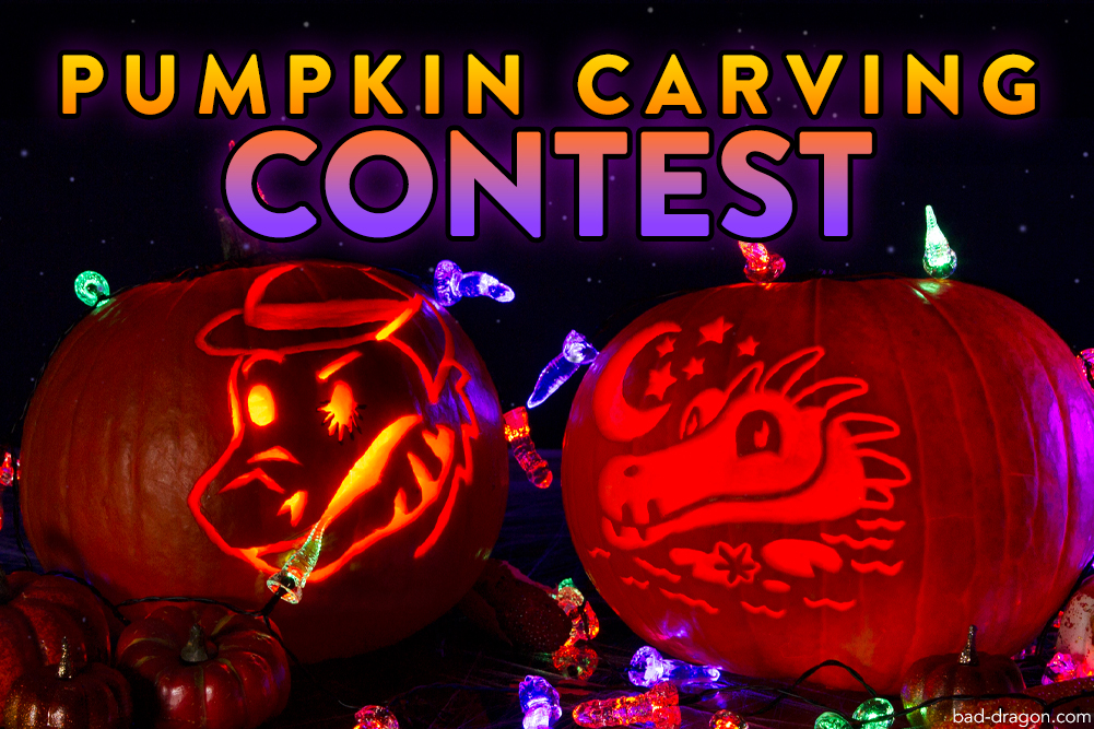 bad_dragon's tweet photo. It's time for The Bad Dragon 9th Annual Pumpkin Carving Contest!
We invite everyone to break out their best tools &amp; carve their own Bad Dragon-themed pumpkin for a Chance to win.
For entry, prizes &amp; more info, click the link below.
#baddragon 

https://t.co/2YEtXzpOnO https://t.co/E6DBwXnGlW