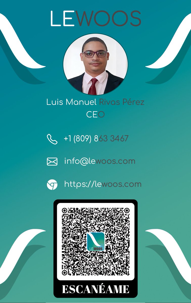 Luimanet's tweet image. He iniciado un nuevo negocio de desarrollo de software y les comparto mi tarjeta y quedo a sus órdenes.