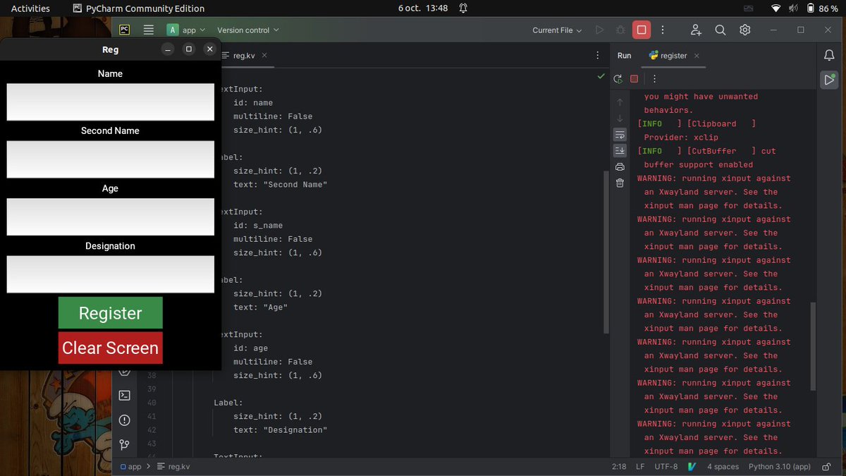 _cooder's tweet photo. #Day_81: Been playing around my IDE. After a few pages in the python Libraries book. Decided to do a little here and there. Nothing much🤓. Continued with the flask tutorial, still having trouble with a a few concepts.  Taking the weekend to cover em. #100DaysOfCode https://t.co/Ndc5X6ePQG