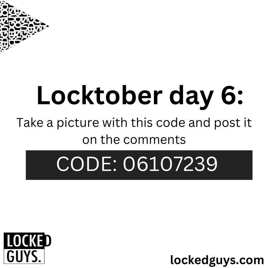 lockedguys's tweet photo. Day 6! Only one day to complete a full week locked 😏

New code:

🔁 https://t.co/UYRLIyGOxY