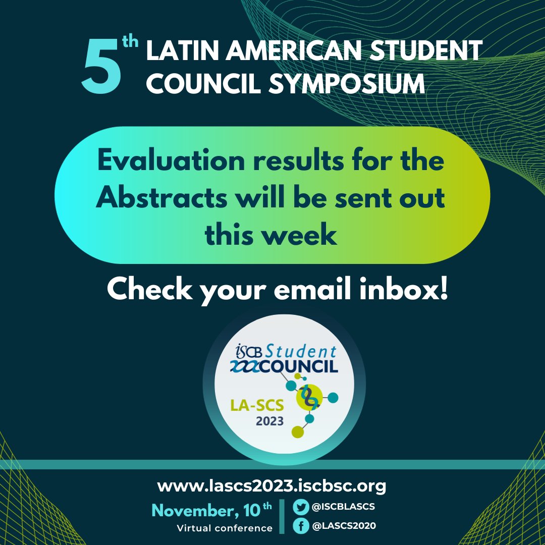IscbLascs's tweet image. The moment you’ve been eagerly awaiting has arrived! The LA-SCS 2023 abstract evaluation results are in and will be delivered straight to your inbox. Are you prepared to discover if your hard work has paid off?
#LASCS2023 #Bioinformatics