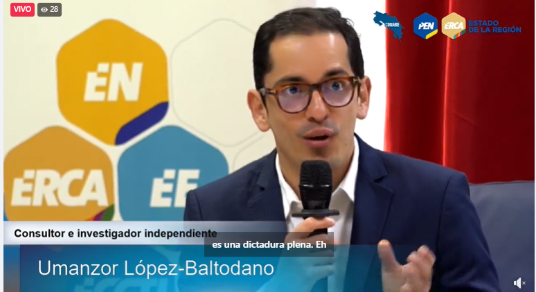 #UmanzorLópez está en #Conare en vivo conversando sobre #Nicaragua. Gracias a todas las personas que nos acompañan desde Costa Rica.