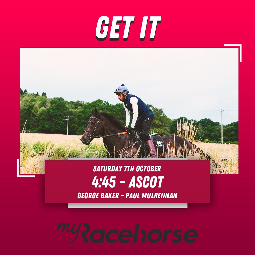 𝐆𝐞𝐭 𝐈𝐭 is declared to race tomorrow at Ascot 🏇

The son of Twilight Son is now a 𝟓 𝐭𝐢𝐦𝐞𝐬 𝐰𝐢𝐧𝐧𝐞𝐫, winning 4 of those over 5f which he races over tomorrow under his winning jockey 𝐏𝐚𝐮𝐥 𝐌𝐮𝐥𝐫𝐞𝐧𝐧𝐚𝐧. A #OneTimePayment share costs 𝐣𝐮𝐬𝐭 £𝟒𝟓: