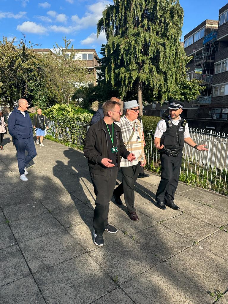 On Friday 6th Oct Sept Supt Jack May-Robinson, Cllr John Wolf & Community Safety Director Besserat Atsebaha met with the community at Vibast Community Centre for the 2nd Safer Spaces Walk and Talk. Great to hear from our residents!