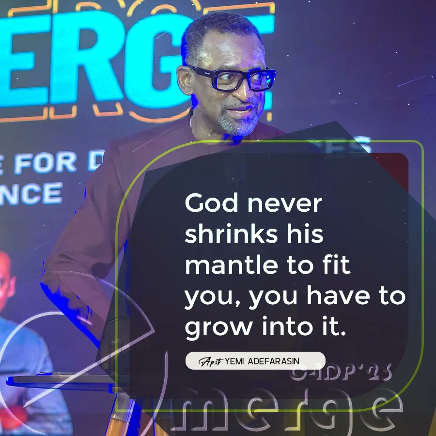 ffi_ng's tweet photo. If you don't grow, you'll have no mantle. You must grow into GOD'S design for you. Thank you, @YemiAdefarasin, for these timely teachings.
#C4DP2023 #FirmFoundation  #EMERGE #CONFERENCE https://t.co/XY1b6DwFV6