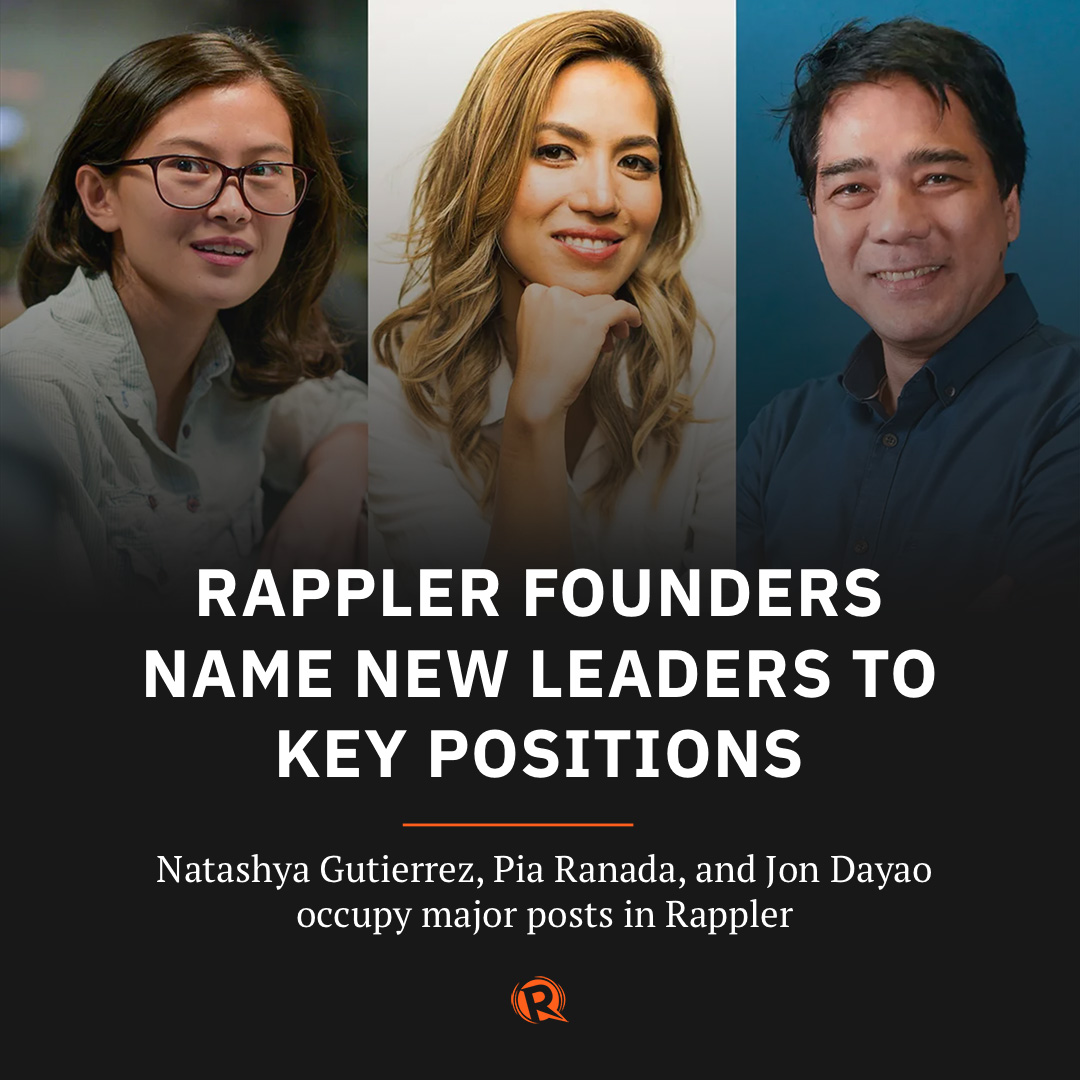 ICYMI. Natashya Gutierrez, Pia Ranada, and Jon Dayao occupy major posts in Rappler.  #TeamRappler #CourageON trib.al/Qwf42Aq