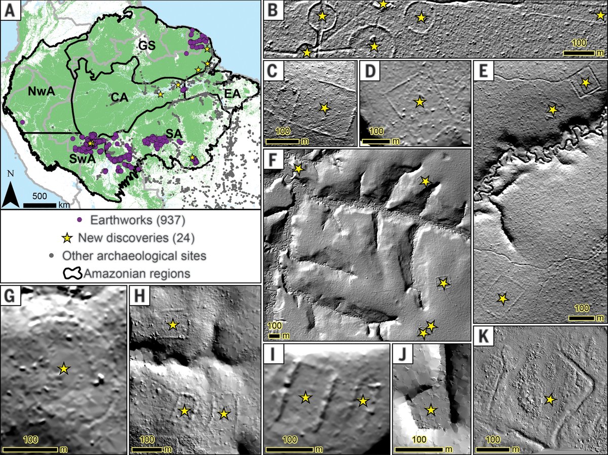 More than 10,000 Pre-Columbian archaeological sites likely rest undiscovered throughout the Amazon basin, estimates a new Science study. Read more: scim.ag/4nh