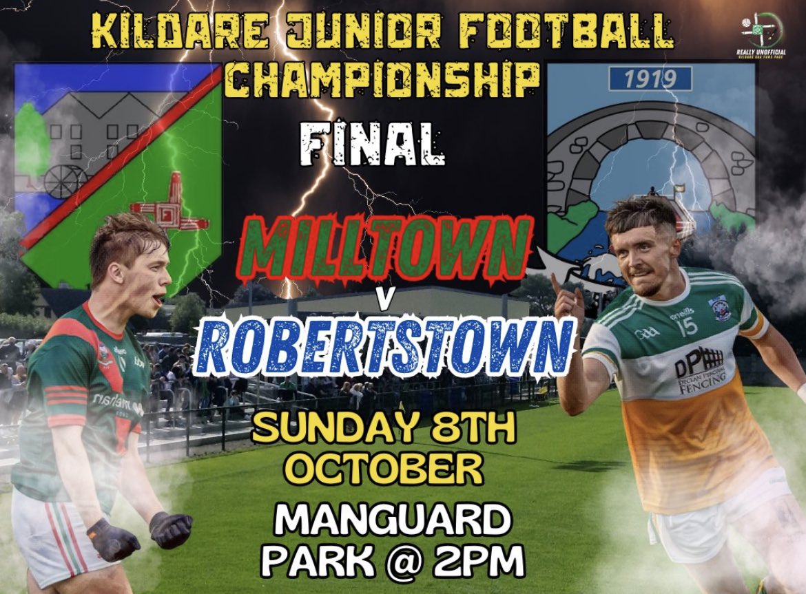 Best wishes to <a href="/MilltownGAA/">Milltown GAA</a> in the <a href="/KildareGAA/">Kildare GAA</a> junior football final this Sunday in Manguard Park, from all at Scoil Bhride Milltown….. 💪