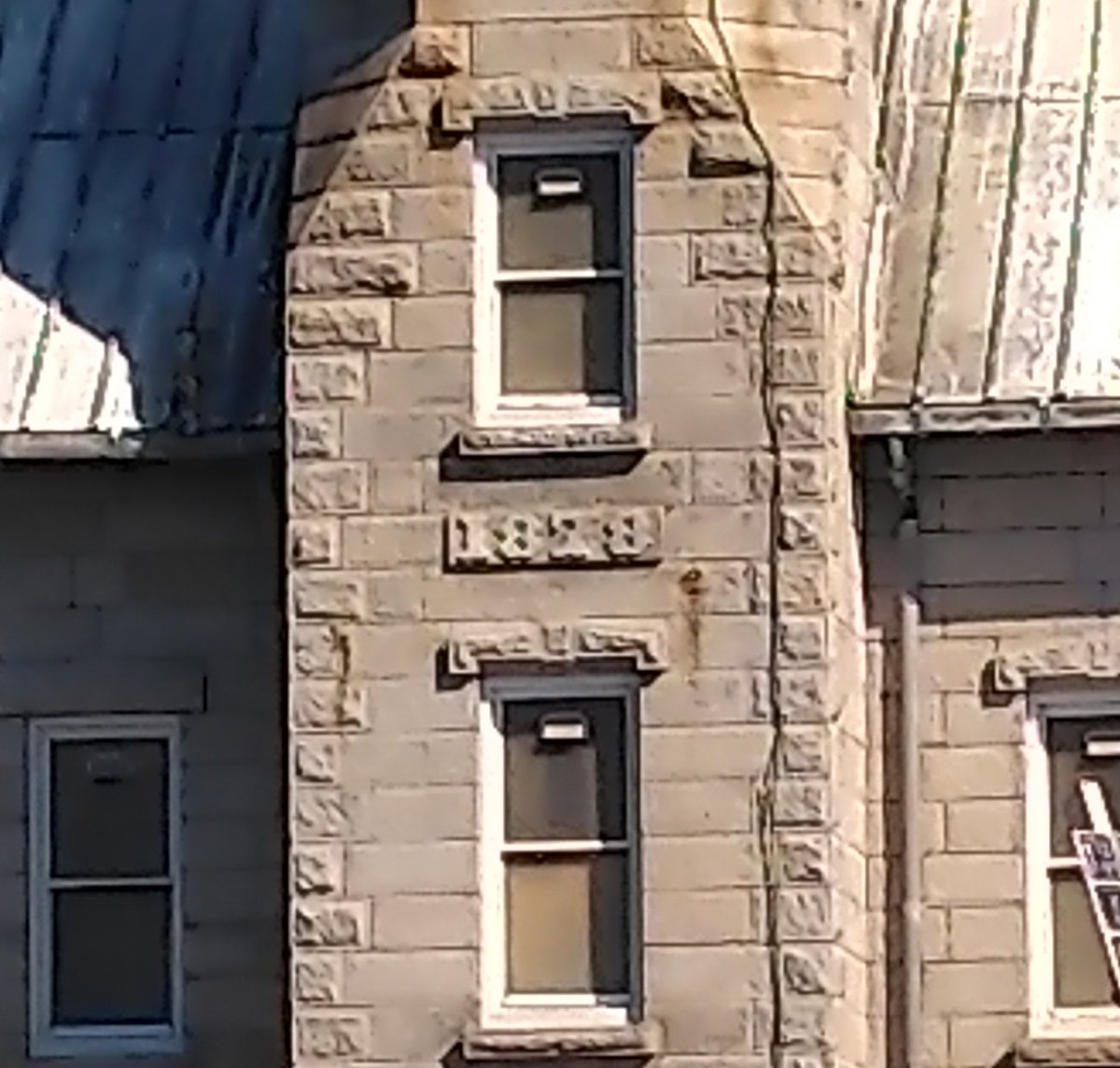 Closeup of Race Rock Light showing year of completion. It's not technically the lintel, but still cool!