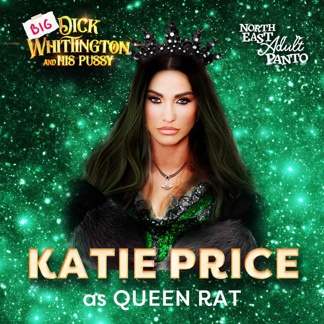 Exciting News! Katie Price Joins the North East Adult Panto! 
We are absolutely thrilled to announce that the sensational Katie Price will be gracing our region with her presence in our adult pantomime, "Big Dick Whittington and His Pussy"! 
bit.ly/3PzRwQc