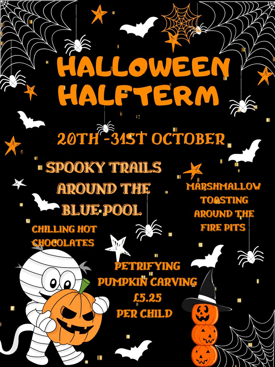 We are excited to announce our October Halloween activities. Join us for some Spooky Fun this Half Term. 🎃🧙‍♀️🧟🕷