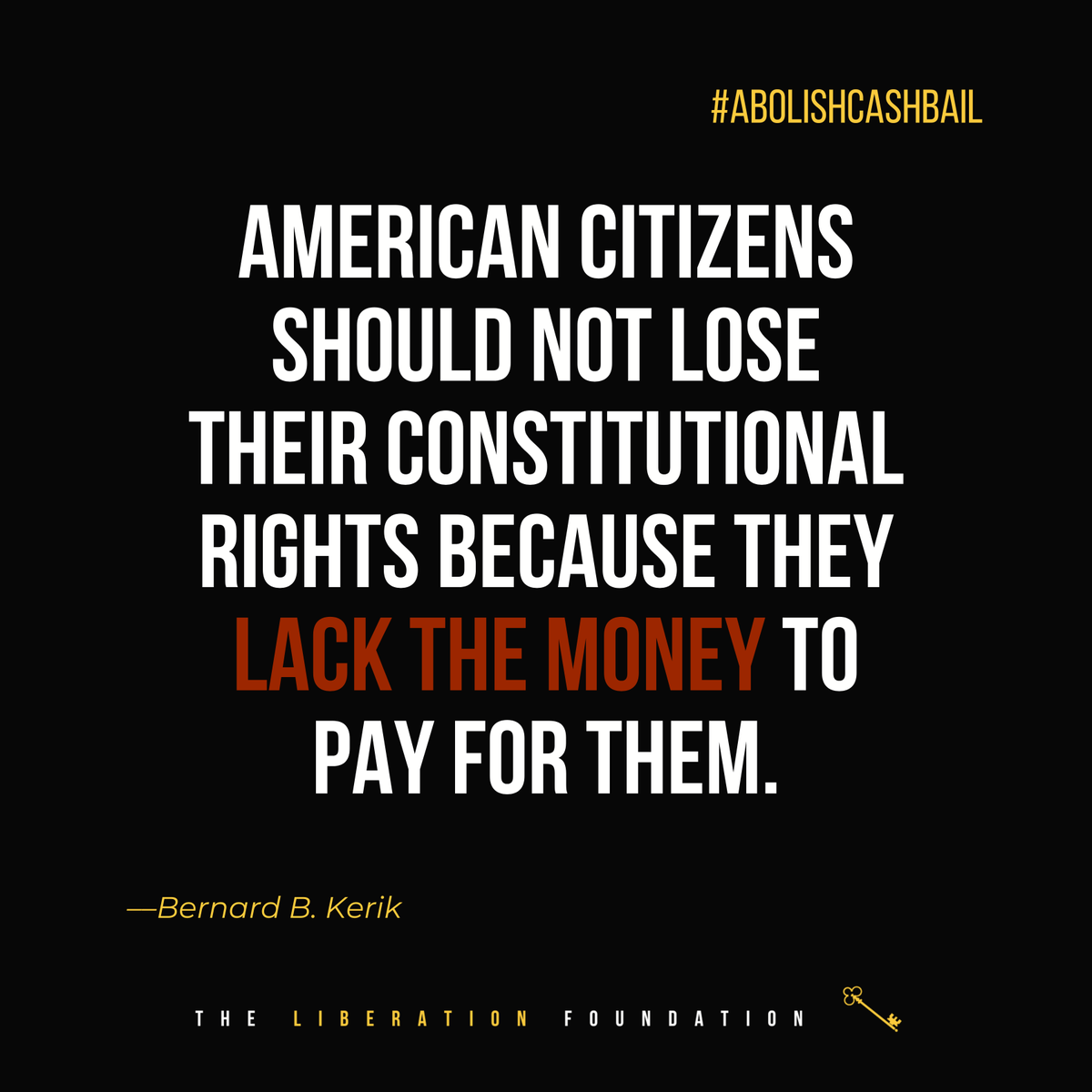 In the U.S., cash bail systems undermine the fundamental rights of U.S. citizens by penalizing arrested lower income individuals.

Over 500,000 people are detained pre-trial because they can't afford bail. Simply, #GuiltyUntilProvenInnocent is not a reality for these Americans.