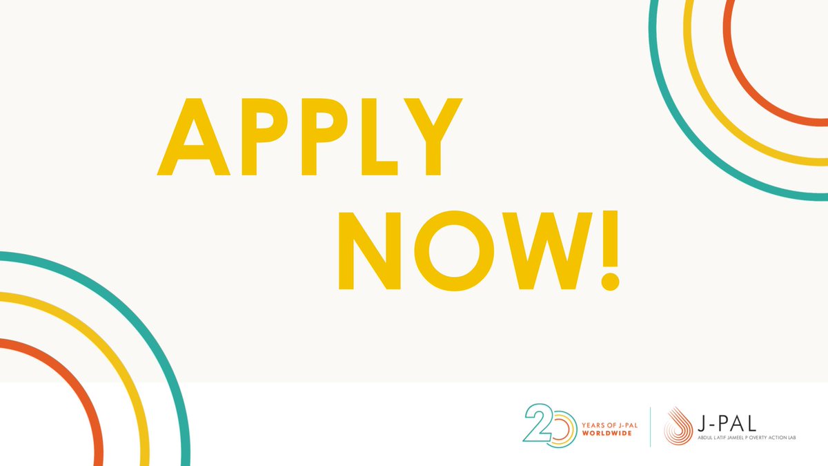 JPAL's tweet photo. Excited to launch your career in development economics? Apply for a J-PAL Research Associate position! 
➡️ Love data analysis? Become a Data RA: https://t.co/uqbuYro9SP
➡️ Love data collection? Become a Field RA: https://t.co/itDZR6h3I0
#EconTwitter @Econ_ra https://t.co/TfOZlibZWV