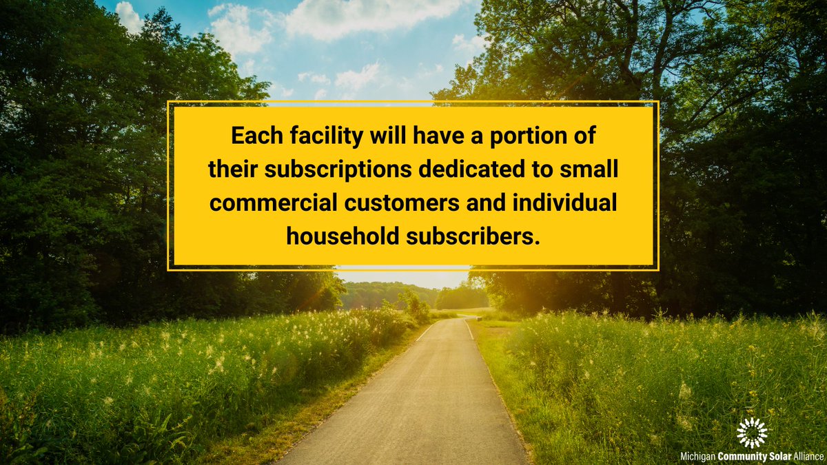 Did you know? Each community solar facility will have a portion of their subscriptions dedicated to small commercial customers and individual household subscribers. That way, everyone can benefit. Learn more: micommunitysolaralliance.com