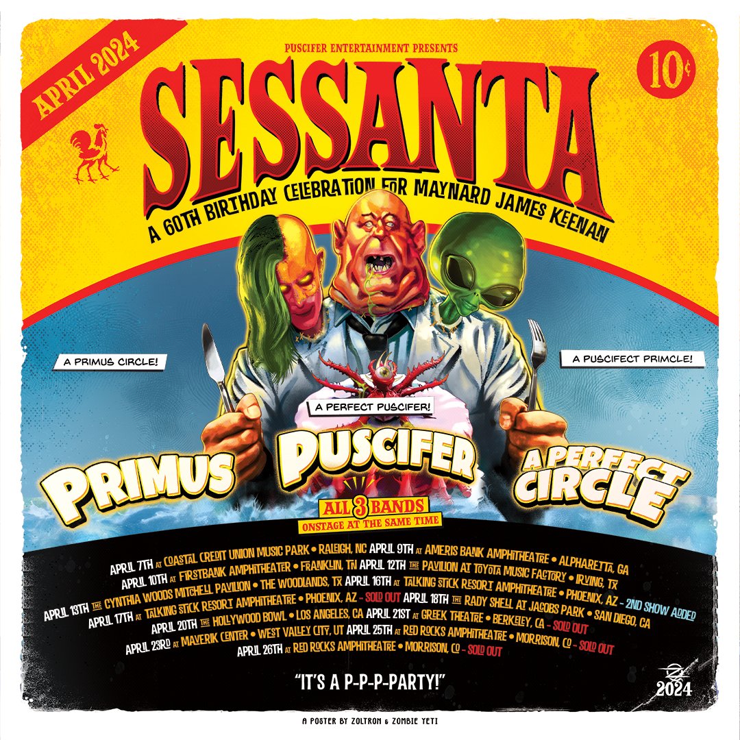 puscifer's tweet photo. ✳️ ALL SHOWS ON-SALE NOW. Tickets &amp; VIP: https://t.co/Pm9Dme62up ✳️ https://t.co/oIzm9GMgOS