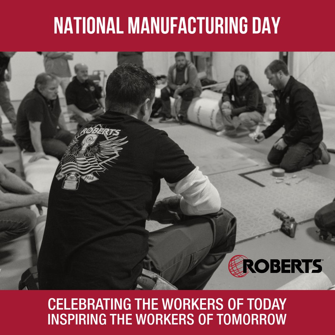 Roberts_Tools's tweet photo. Did you know? National Manufacturing Day is all about sparking interest in manufacturing careers. At ROBERTS, we are passionate about nurturing the workforce of tomorrow. #MFGDay #MFGDay23 #ManufacturingDay https://t.co/swPehGm37R