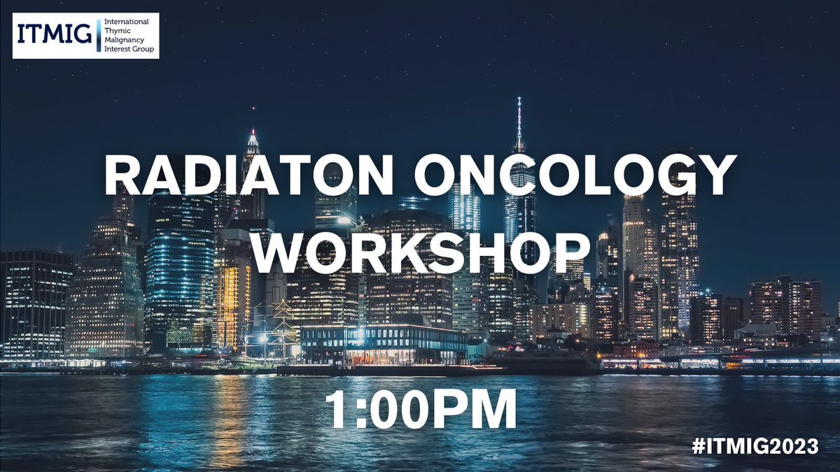 Our Radiation Oncology Workshop is starting in 15 minutes in the Koch Building (4th Floor)! We look forward to seeing you there.

#ITMIG2023 #itmig