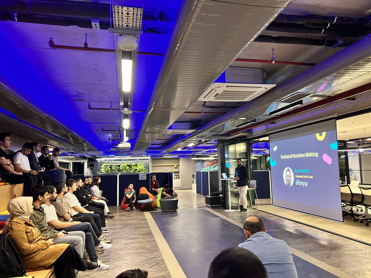 Ankara TEKMER (@ankaratekmer) on Twitter photo 🚀 JavaScript Sessions Ankara’nın yeni dönem etkinliği, Storyly'den Yusuf Yıldız’ın “Technical Decision Making” sunumuyla Ankara TEKMER’de başladı.
<a href="/JavaScriptSess1/">JavaScript Sessions Ankara</a> 🚀 JavaScript Sessions Ankara’nın yeni dönem etkinliği, Storyly'den Yusuf Yıldız’ın “Technical Decision Making” sunumuyla Ankara TEKMER’de başladı.
<a href="/JavaScriptSess1/">JavaScript Sessions Ankara</a>
