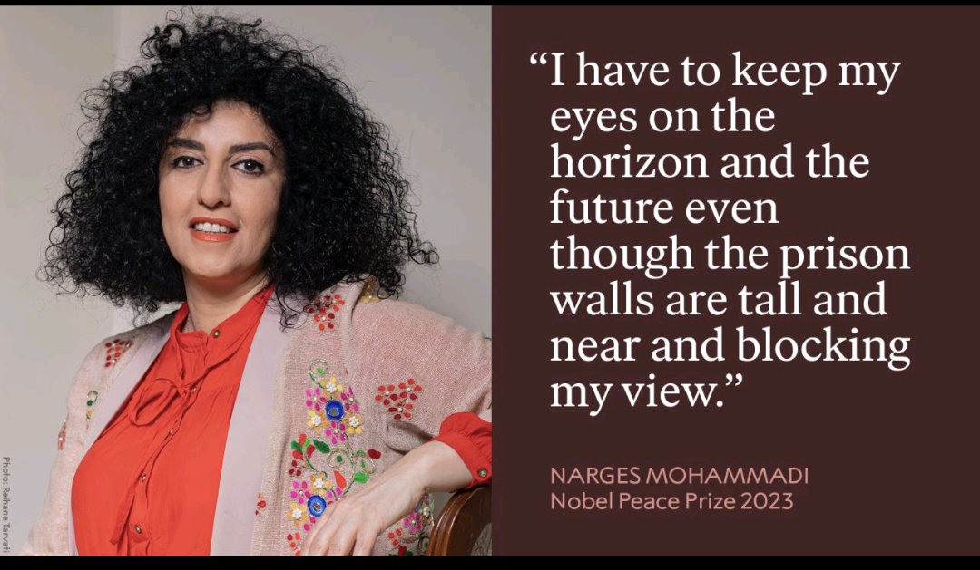 Congratulations to dear #NargesMohammadi for peace #NobelPrize.
We all are so proud of you and thank you for all you do for the people of #Iran, particularly #WomenRights

nobelprize.org/prizes/peace/2…