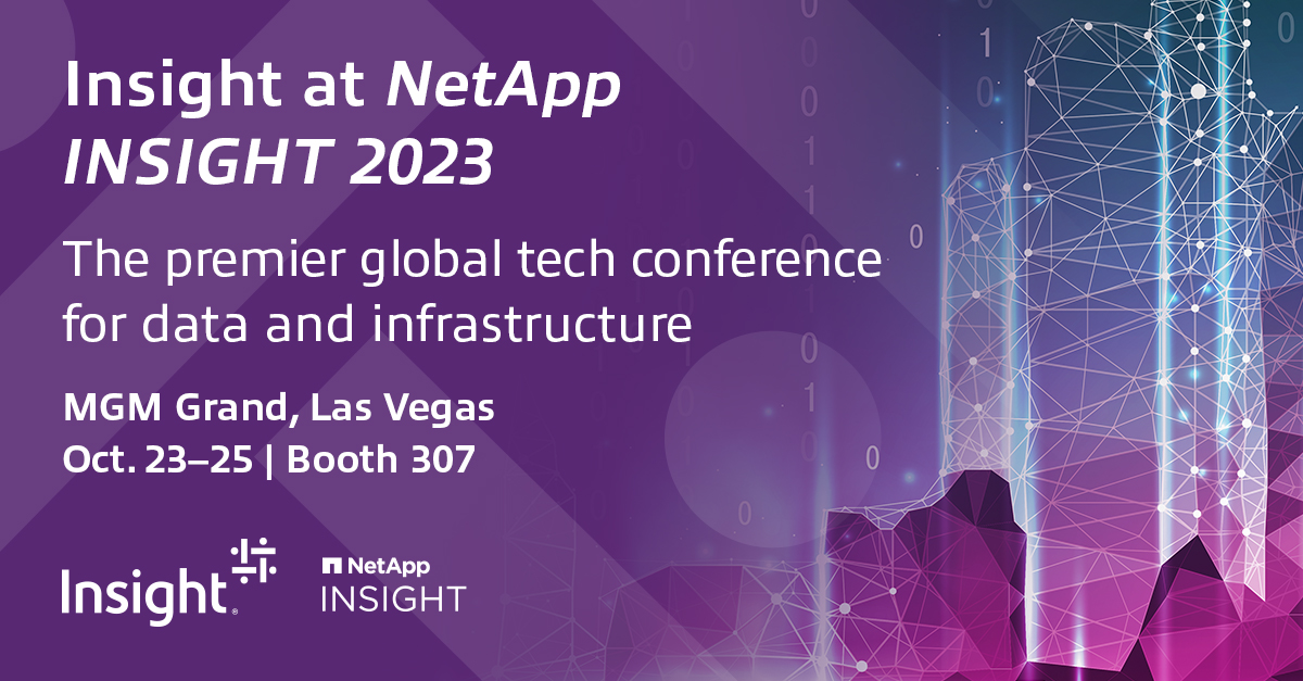 We’re proud sponsors of NetApp INSIGHT 2023 this Oct. 23–25. Our team will be at Booth 307, ready to discuss how modern infrastructure fuels growth and unlocks new business opportunities. Stop by and say hi: ms.spr.ly/60139qTAx
 #NetAppINSIGHT