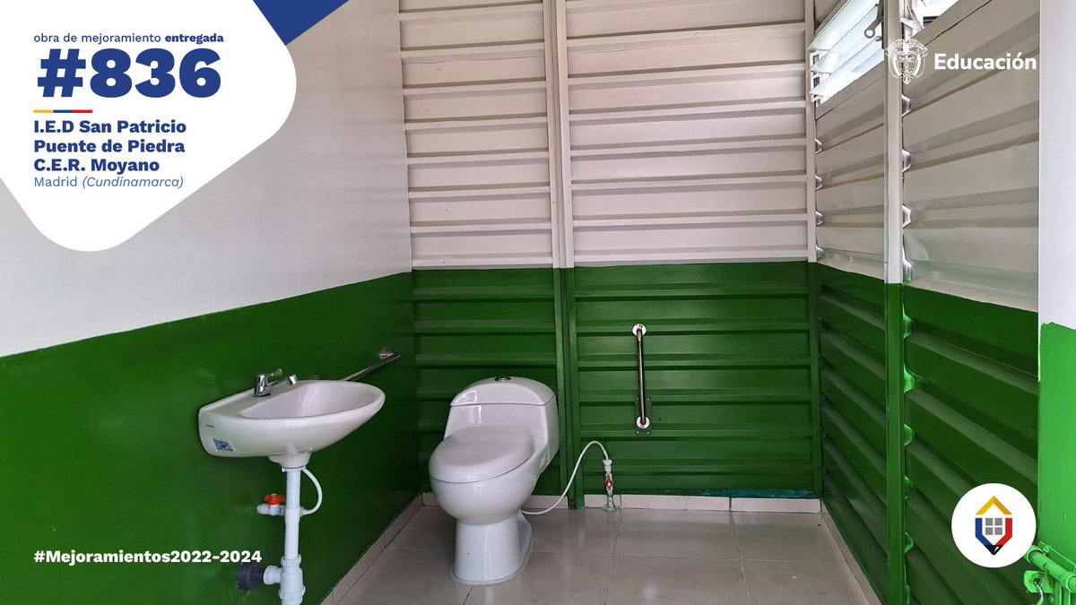 FondoFFIE's tweet photo. 🌟¡Cundinamarca también es testimonio de nuestras obras de mejoramiento!

🏗️Realizamos intervenciones en cubiertas, fachadas, redes eléctricas, baterías sanitarias y andenes de:

🏫I.E.R.D. El Salitre en La Calera.
🏫I.E.D. San Patricio Puente de Piedra, sede Moyano, en Madrid. https://t.co/qDLDYloyvJ