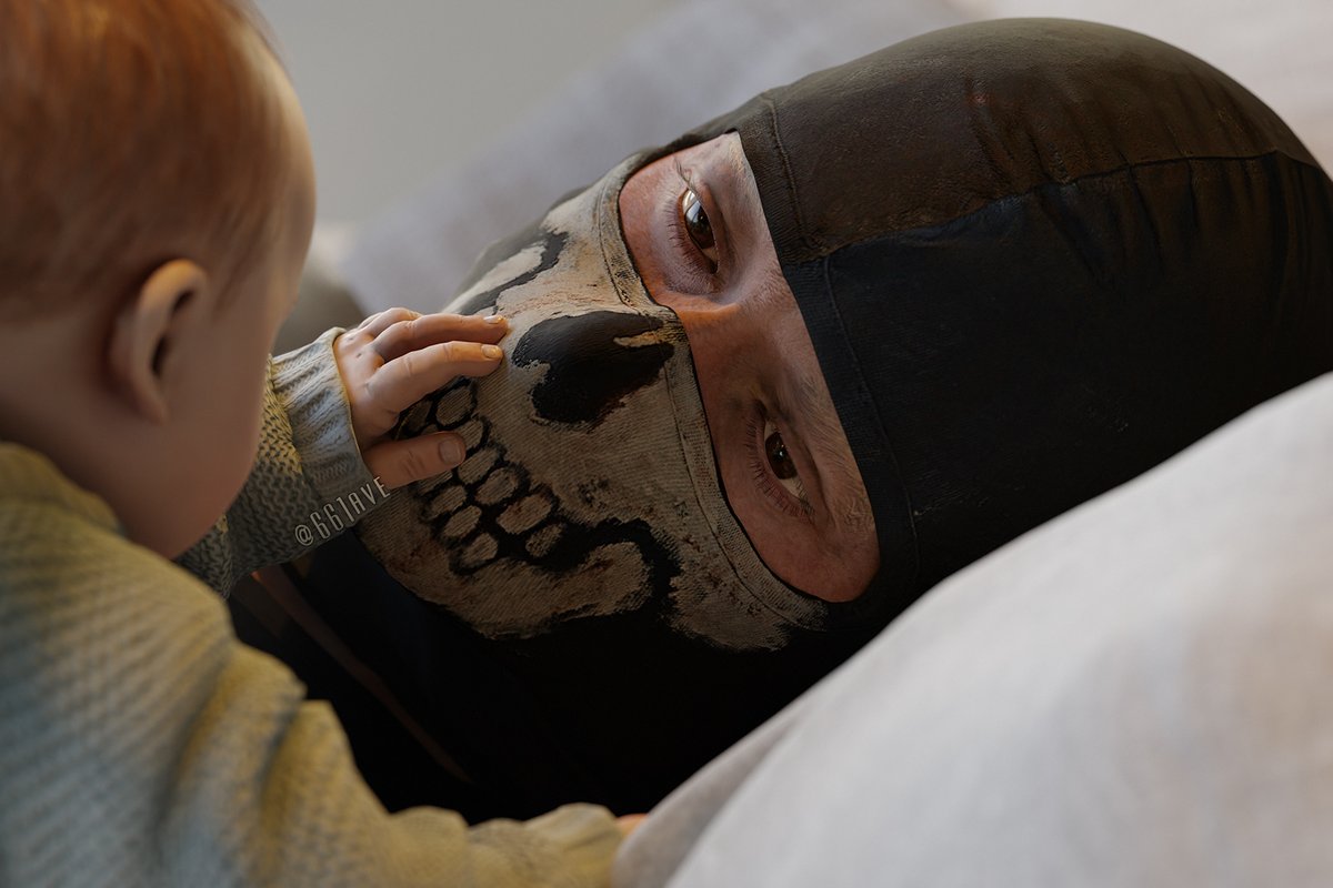 661ave's tweet image. dad!Ghost #MWII #SimonGhostRiley