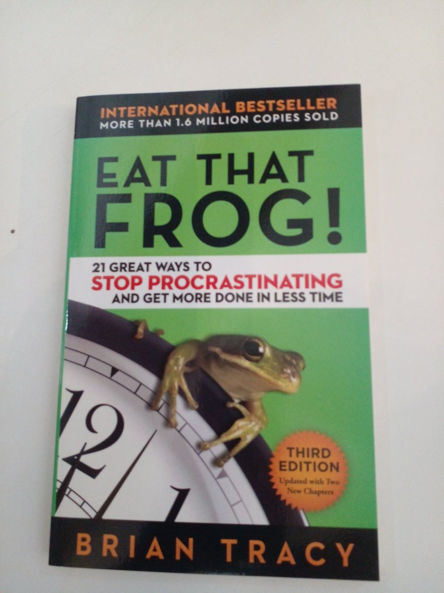 Charisma_books's tweet photo. There just isn't enough time for everything on our to do list and there never Will be. This book gives us 21 ways stop procrastinating and do more. Eating a fat frog @charismabookstore #kigaliheights. https://t.co/TqCcwscn3o