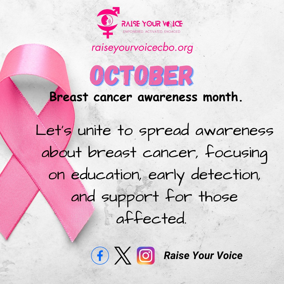 During this #PinkMonth, let's not only wear pink, but also embody its spirit - one of compassion, solidarity, and unwavering support. Let's create a world where every person affected by breast cancer feels understood and supported. 
#BreastCancerAwareness #RaiseYourVoice