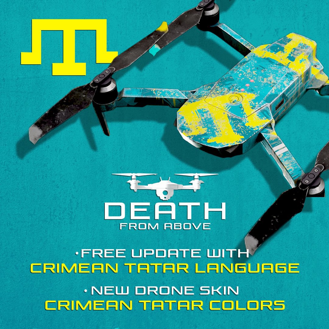 У грі “Death From Above”, розробленій студіями Rockodile Games та Octobear Knight Games, у якій події відбуваються під час повномасштабного вторгнення росії в Україну, з’явилася кримськотатарська локалізація!